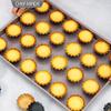 Xuechu 2.5" Non-stick Corrugated Egg Tart Molds, Set of 12, Round Bottom