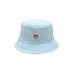 Embroidered Cotton Fisherman Hats for Women Girls Stylish Heart Design Beach Sun Protection Adjustable Fit