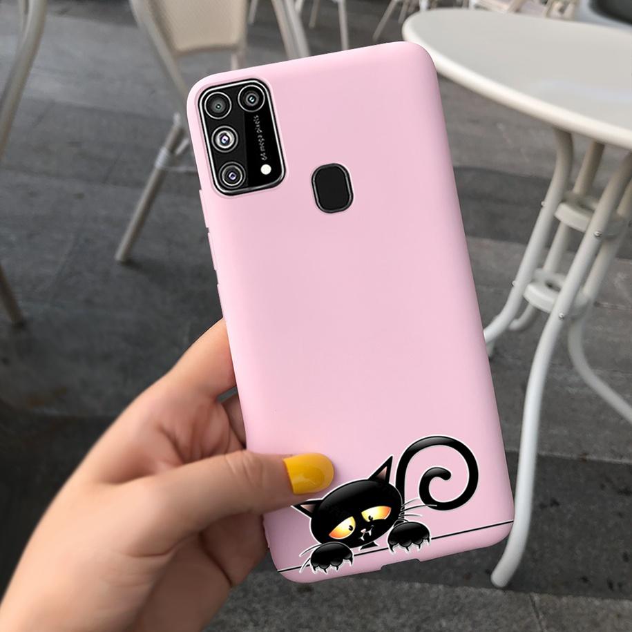 Silikonový kryt Pro Samsung M31 M 31 Obal Čerstvá květina Pírko Nárazuvzdorný kryt telefonu Pro Samsung Galaxy M31s M31 s M315 M317 Etui