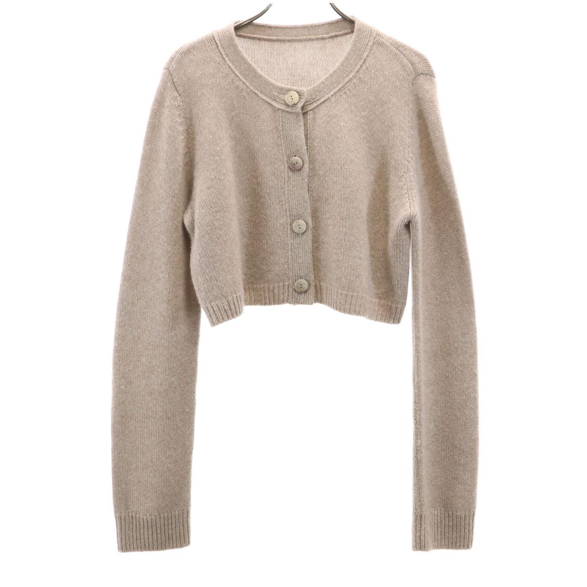 

FOXEY Made in Japan 100% cashmere Long sleeve Short length knit cardigan Women Used