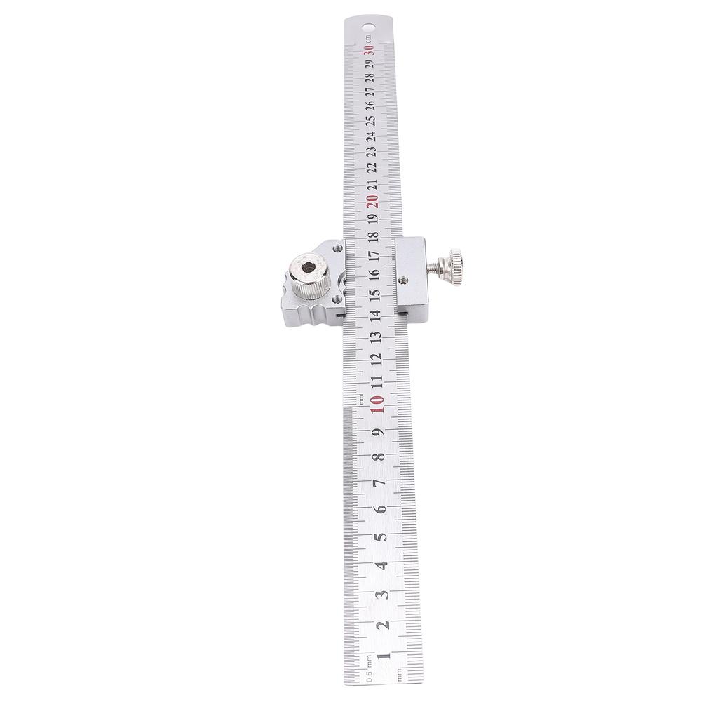 Carpentry Scriber Position Block Steel Ruler with Fixing Locator Woodworking Multifunctional Line Marking Gage 45 90