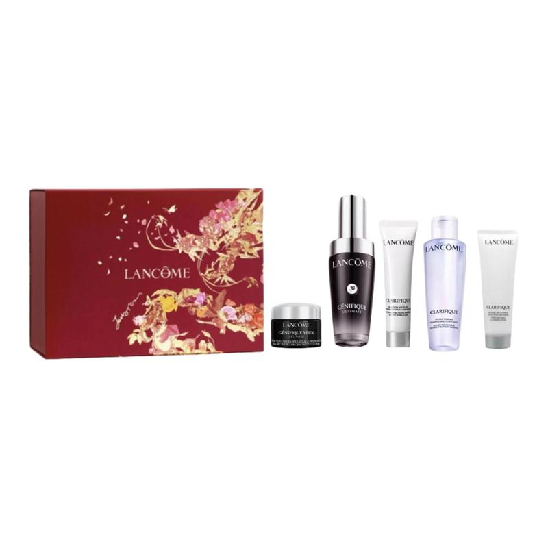 Lancôme Skin care set Super repair small black bottle essence set, soothing, firming, moisturizing, nourishing and repairing five-piece set, birthday чёрный