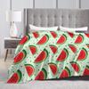 Cute Watermelon Slices Blanket Soft Warm Flannel Throw Blanket Bedspread for Bed Living room Picnic Travel Home Sofa
