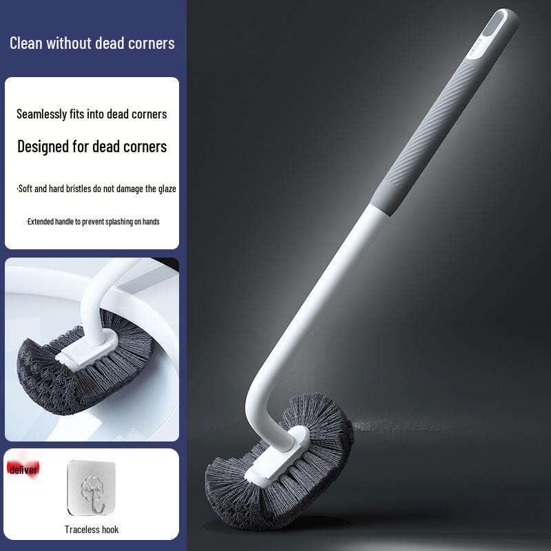 Wall-Mounted Soft Bristle Toilet Brush with Long Handle for Effective Bathroom Cleaning