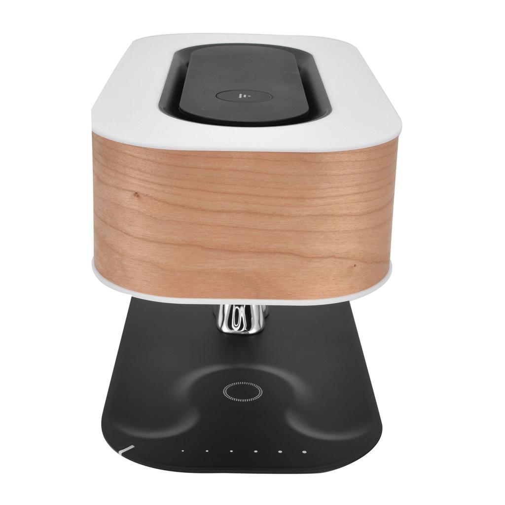 Bedside Lamp Wireless Charging Audio Wooden Touch Dimming Table Lamp for Bedside Living RoomUS Plug