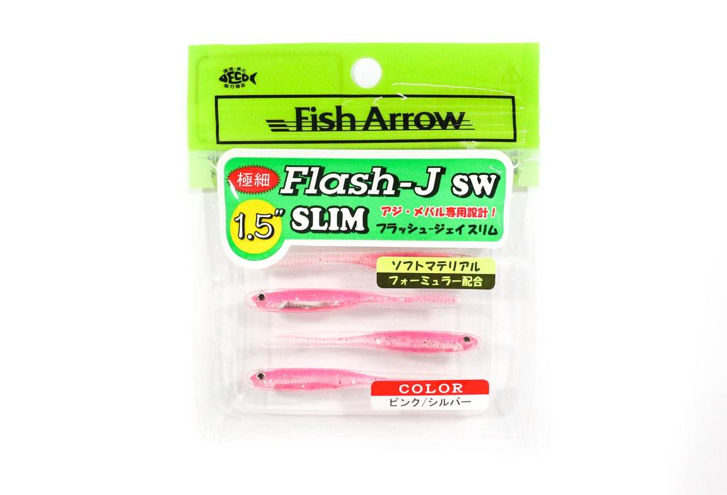 Fish Arrow Soft Lure Flash J Slim SW 1.5 Inch 5 Piece per pack #101 (0288)