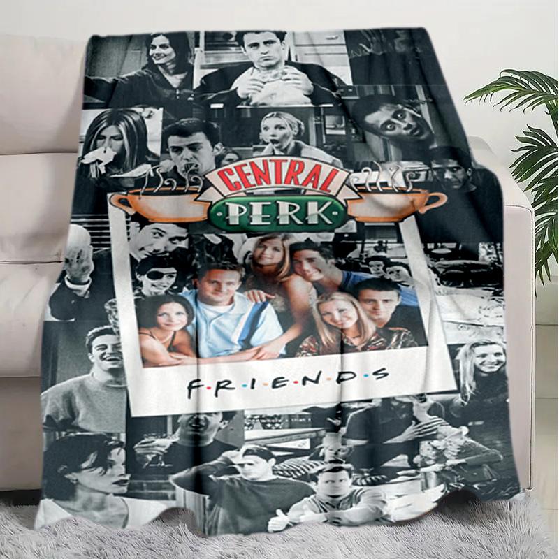 1PC Friends printed blanket, all season lightweight home office outdoor nap multifunctional blanket A8