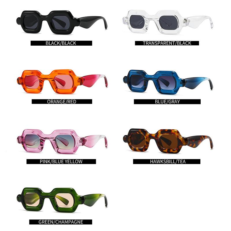  NEW Punk Square Sunglasses Women Men Y2K Hip Hop Gradient Frame Luxury Holiday Sun Glasses Unisex Shades Beach Eyewear