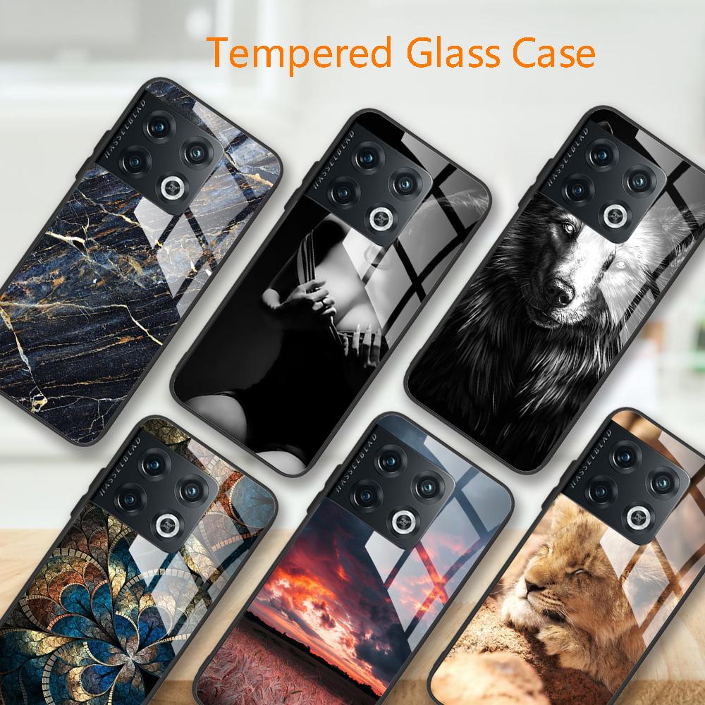 Phone Case For OnePlus 10 Pro Cases Tempered Glass Case Cute Fundas Coque For OnePlus 10T 10 Pro Back Cover Case One Plus 10 T