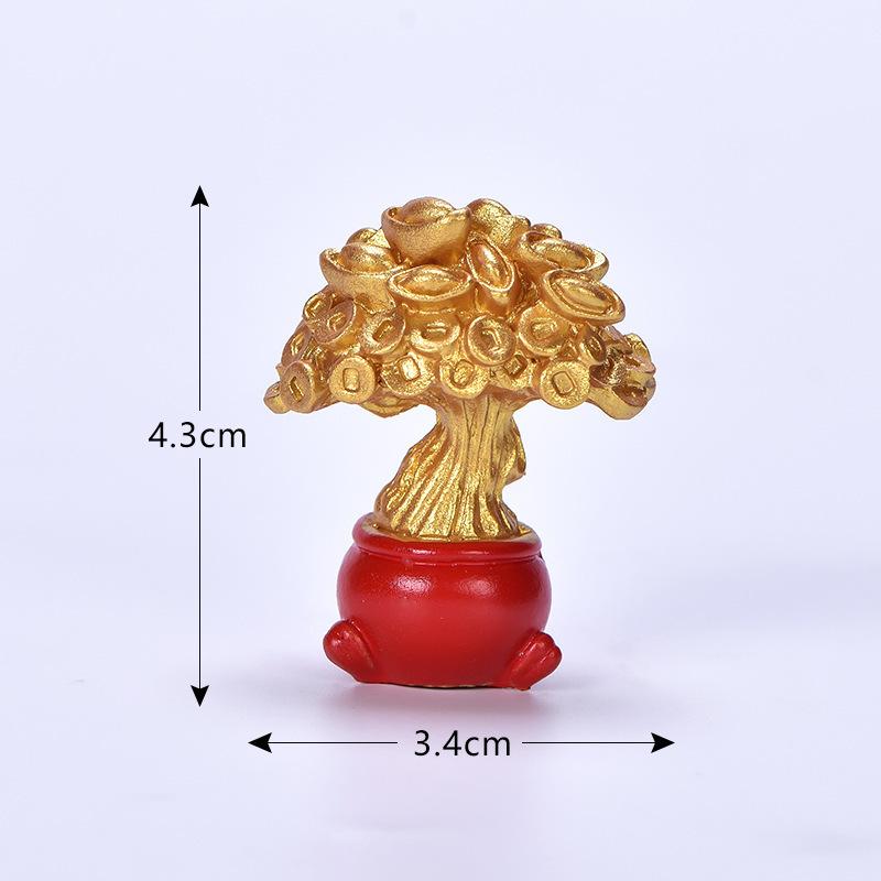 Tigerförmige Auto-Dekorationen, Figuren Miniaturen Handwerk, Glücksbringer Tiger Laternen Statue, Festlich