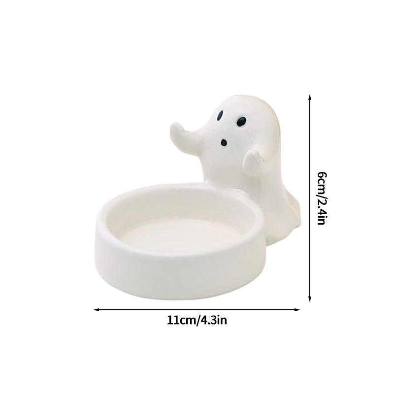 2026 Halloween Ghost Candle Holder Cartoon Ceramic Candlestick Holder for Home Party Decoration Festival Scented Candle Ornament