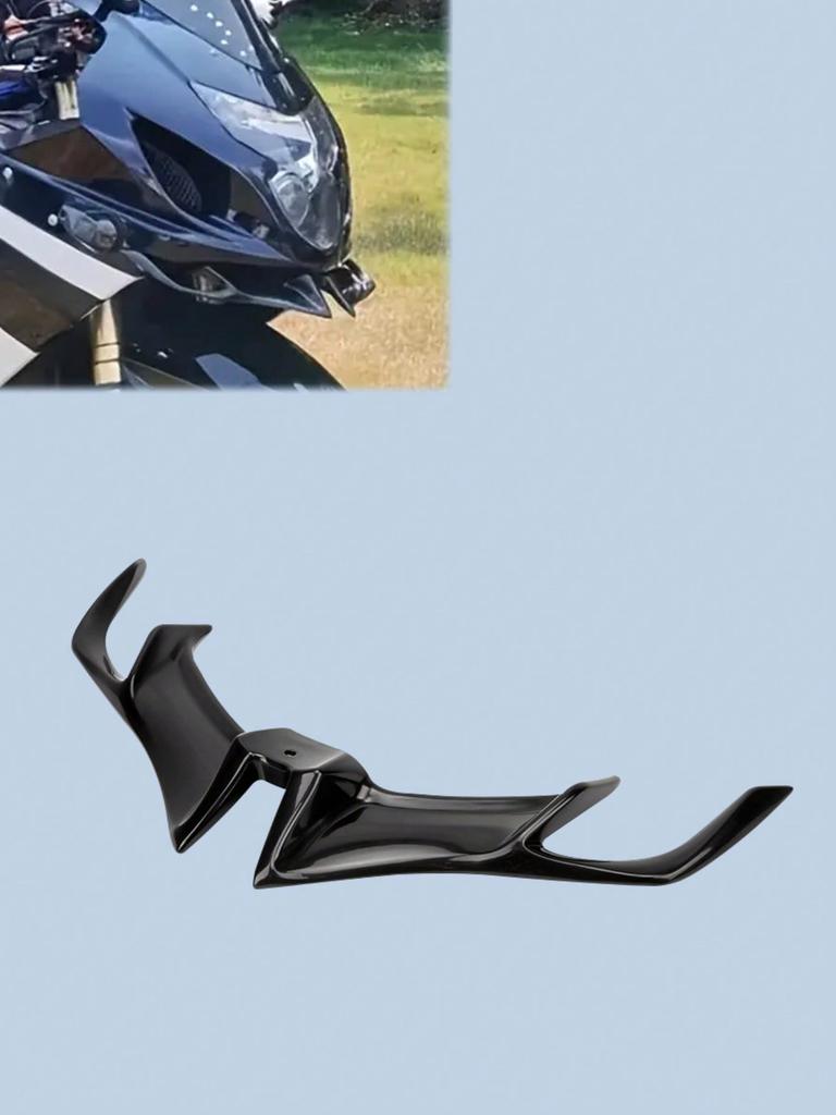 Divisor Delantero de Ala de Pato para Motocicleta, Spoiler de Labio de Aerodinámica ABS, Se Adapta a Suzuki/Honda/Yamaha/BMW/Triumph/Harley-Davidson, Rac