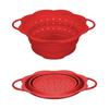 Collapsible Round Silicone Colander Large and Small Sizes for Kitchen Use High Temperature Resistant Strainer Basket with Handles