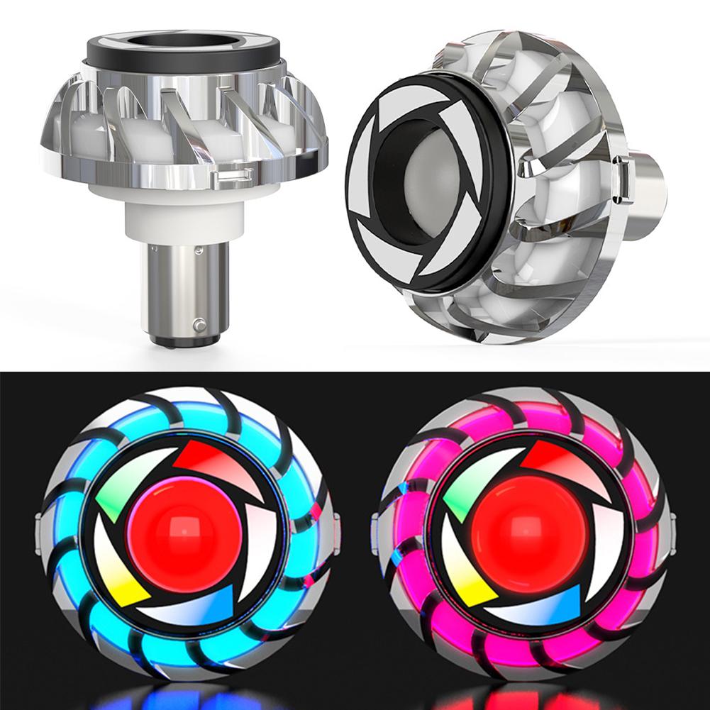 12V Motorcycle Brake Light Universal LED Angel Eye Flasher Brake Tail Lamp DRL Flashing Warning Signal Motorcycle Accessories