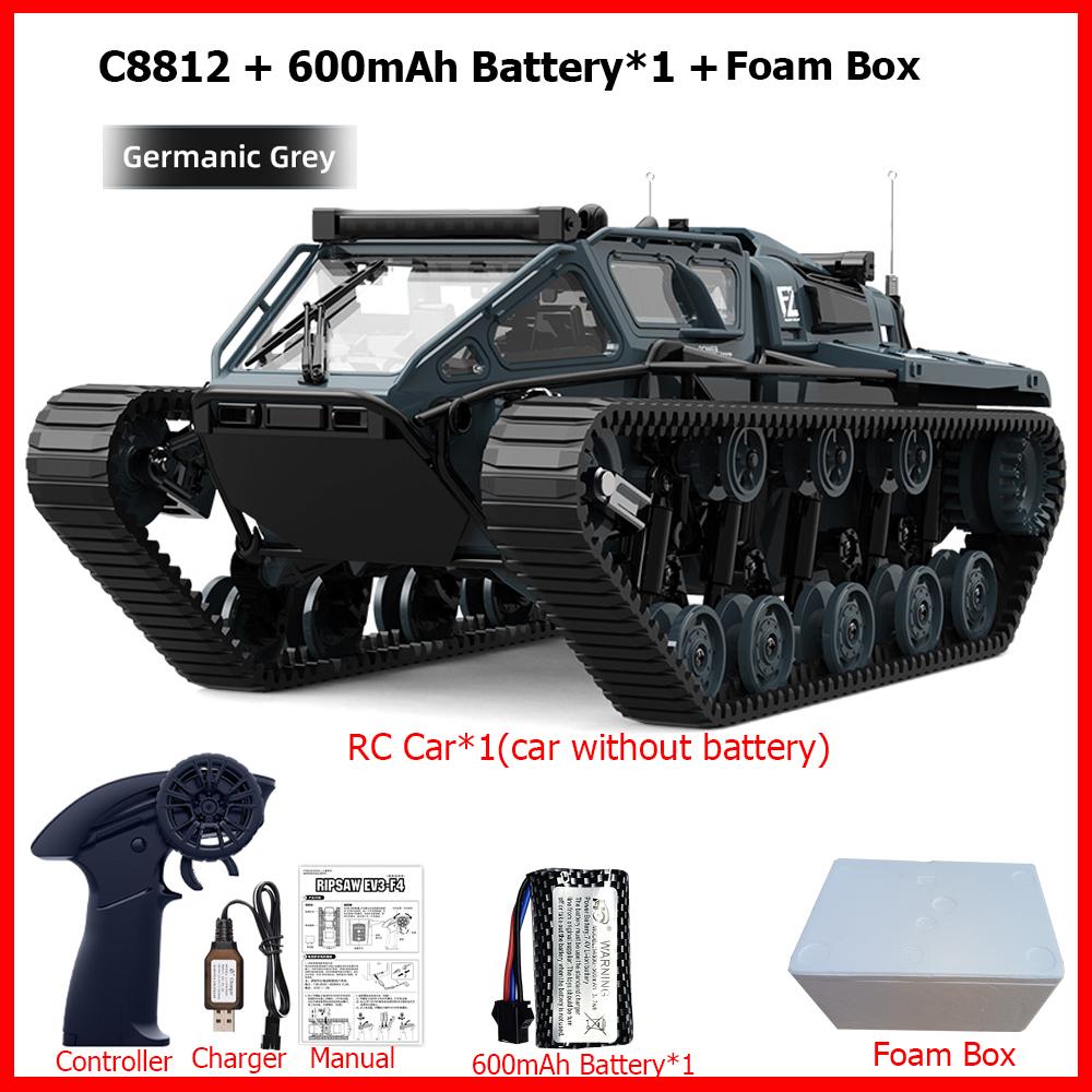 New Upgrade C8812 MAX / C8812 RC Car Full Scale Tracked Tank Simulation LED Light Drift Remote Control Off-Road Vehicle for Kids