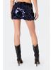 European & American Sexy High-Waist Sequin Mini Skirt – A-line, Ultra-Short, Hip-Hugging Women's Wear