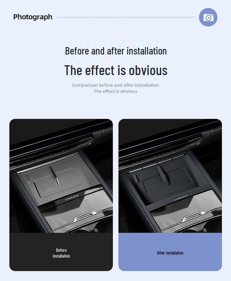 Silicone Anti-slip Wireless Charging Pad for 26 Lynk & Co 08 Models (Center Console Phone Accessory)