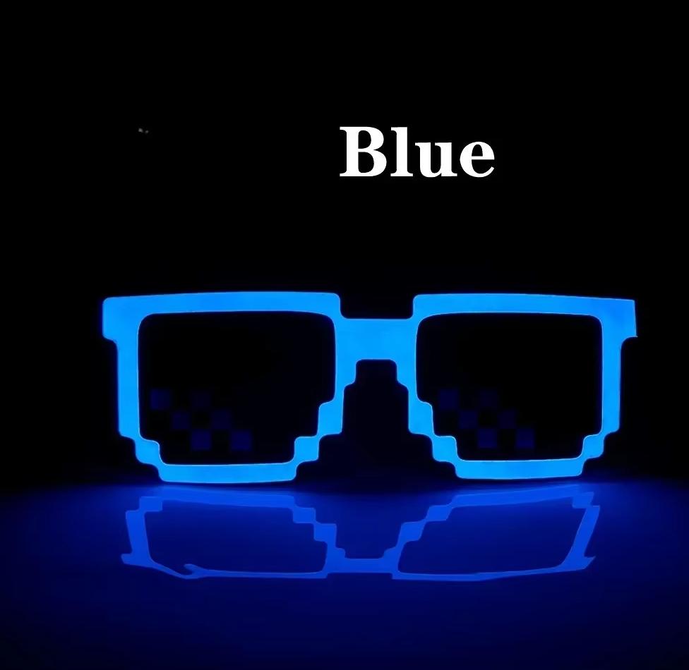 Latest Wireless LED Eyeglasses Luminous Glow Flashing Mosaic Glasses SunEyeglasses UV400 Neon Party Eyeglasses Party Festival Supplies