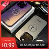 Autoaufkleber 2026 Heiß Für Benz Matt Transparentes Acryl Mercedes Benz Logo Handyhülle für iPhone 16 Pro 11 12 Mini 13 14 Pro 15