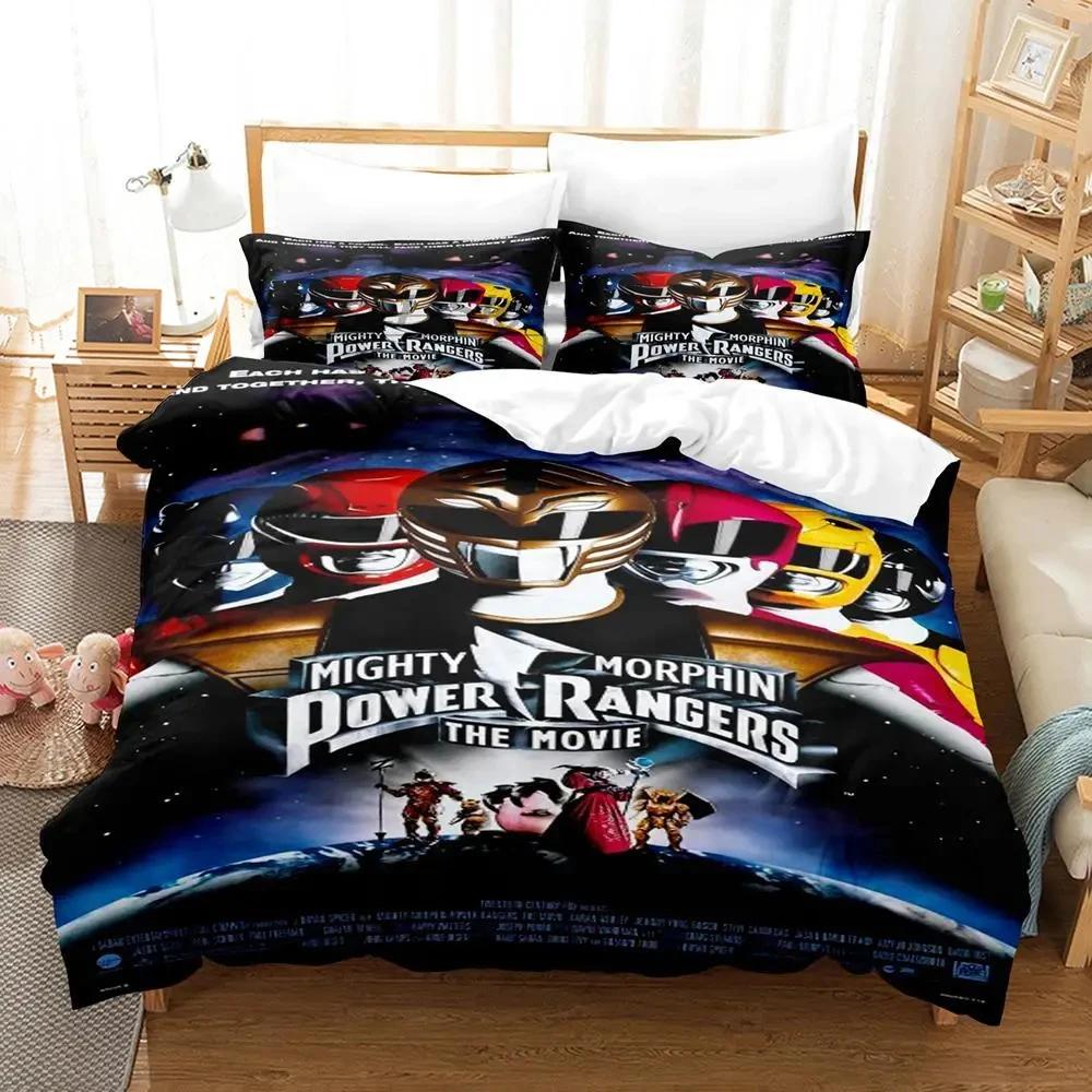 Mighty Morphin Single Double Queen King Size Bedding Set Aldult Boys Bedroom Duvet Cover Sets 3D Print Anime 2024