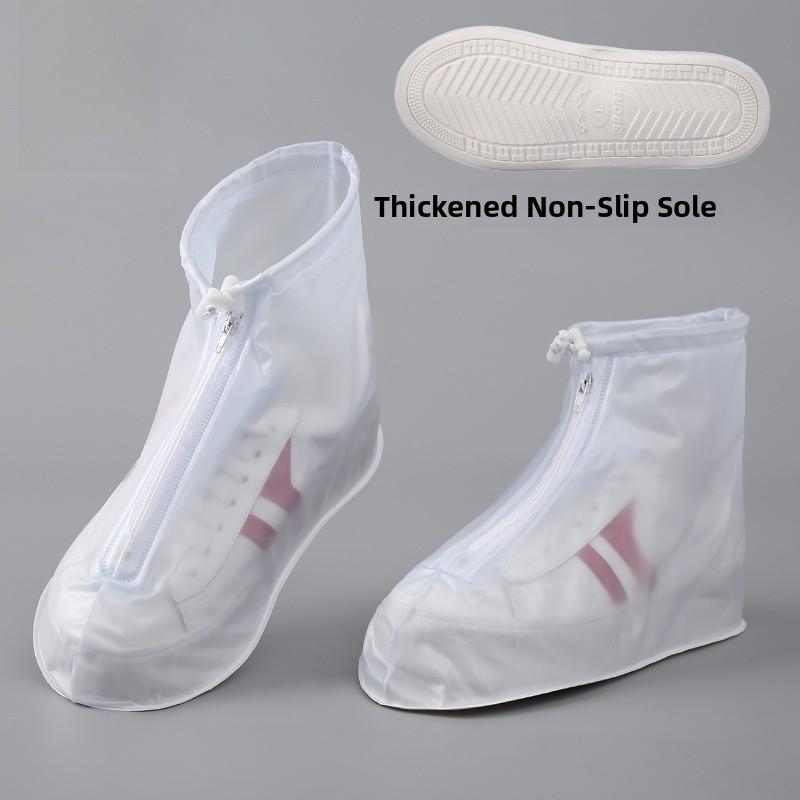 Waterproof Thi High-Tube Rain Boot Covers Anti-Slip Outdoor Men's Women's Large Size Foot Covers Rain Boots for Rainy Days