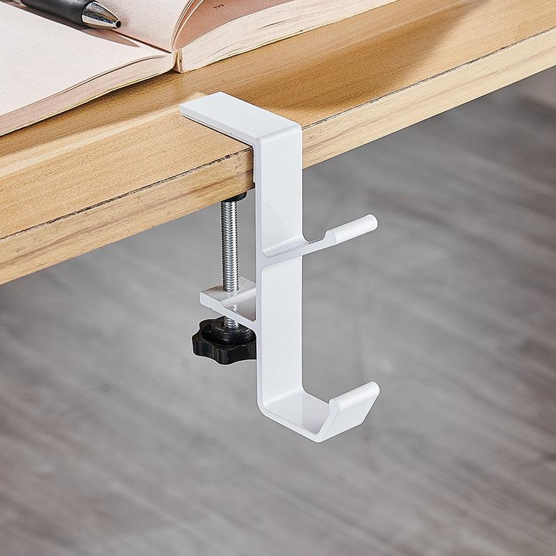 1pc Adjustable Desk Edge Hook Gaming Headset Desk Hanger Backpack Storage Hanging Hook Holder Punch-free Home Office Organizer
