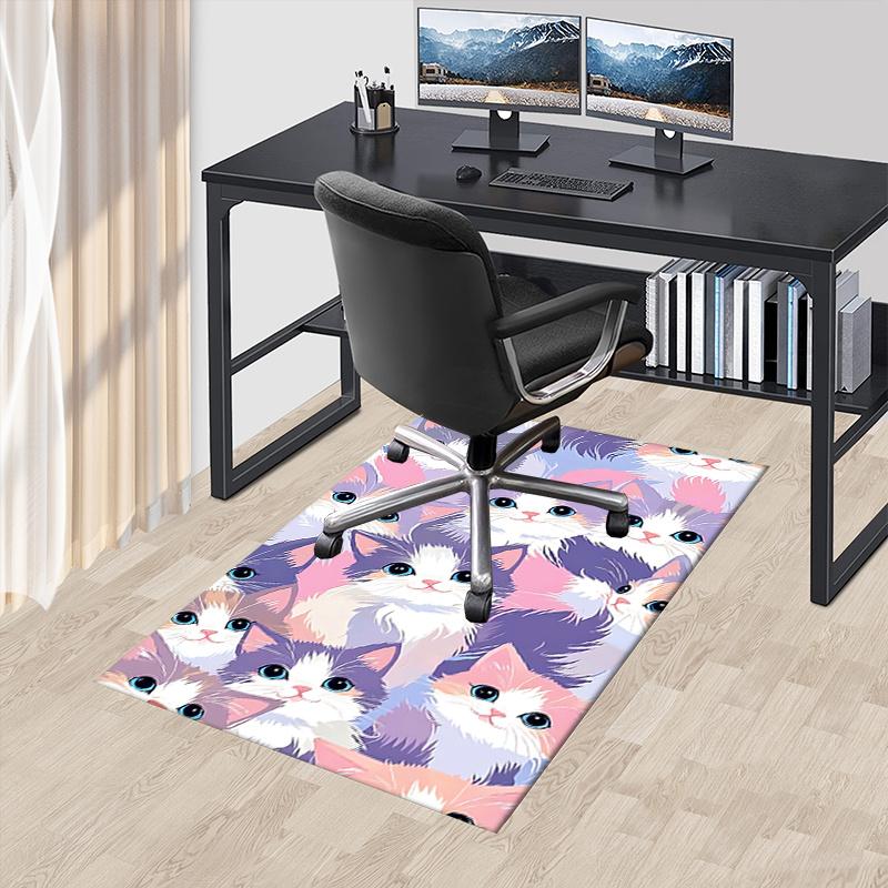 

Chair Mat: Cute Cat Pattern Office Carpet Oversized Rug for Home Decor, Sofa Cover, Gift Idea for Any Room 60cm by 90cm