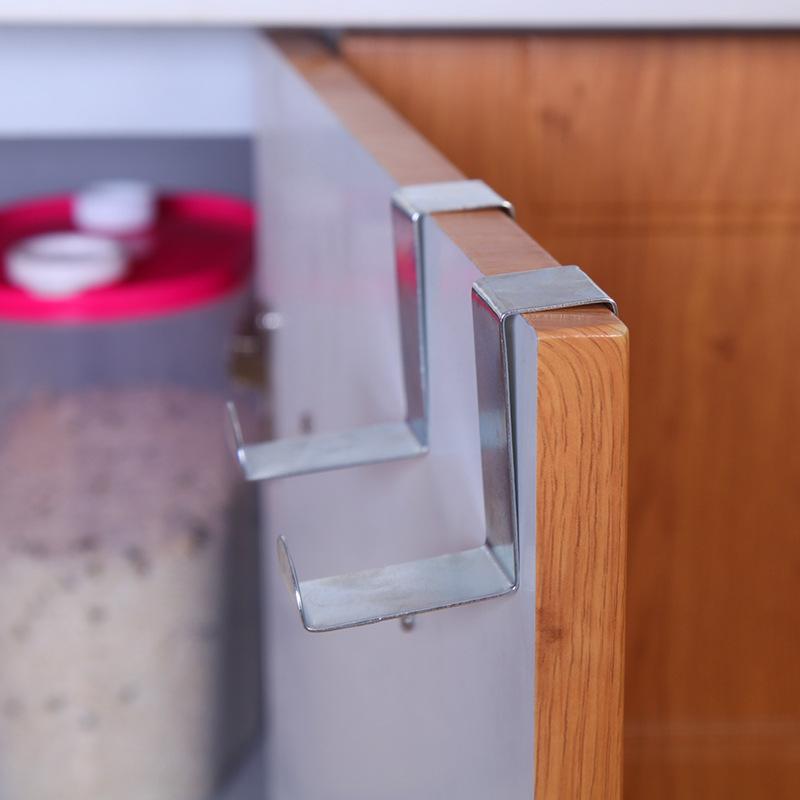 Z-shaped Door Back Hook Nail Free Door Back Coat and Hat Hook Bag Hanger S Hook Color Seamless Hook 2 Sets