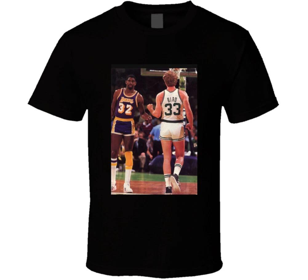 Magic Johnson And Larry Bird Basketball Legends Fan 100% Cotton T-shirt Mens Womens Tees Top 4XL