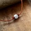 Bohemian Natural Stone Turquoise Necklace, Braided  For Men Women Jewelry