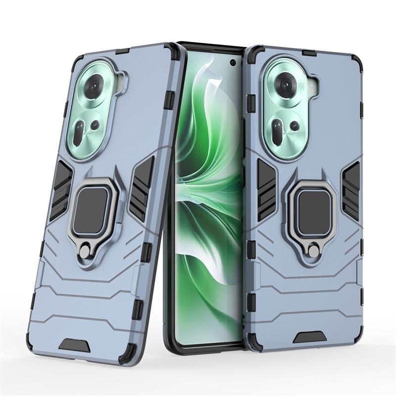 Magnetic Case for OPPO Reno 11 5G Reno11 F Pro Cover with Ring Stand Phone Bracket Back Shell Business Full Protection Cover