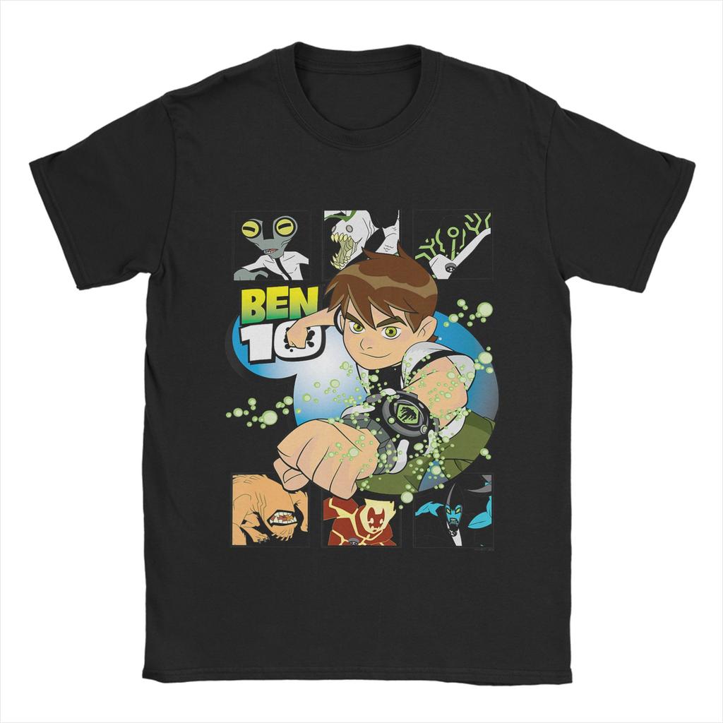 Streetwear T-Shirt Summer Ben 10 Alien Hippie T Shirts Cotton Tshirt for Couple Y2K Casual Pattern Short Sleeve Clothing