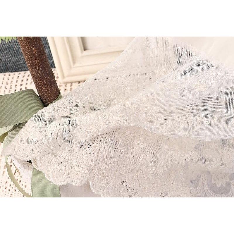 Sweet and Fresh Cropped Pants In Spring and Summer, Loose Oversized Embroidered Patchwork Lace Solid Color Micro Flared Pants