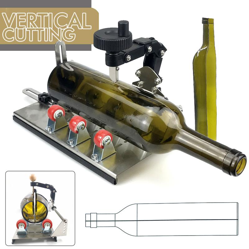 New Glass Bottle Cutter - Professional DIY Glass Cutting Tool for Square, Round Bottles and Bottlenecks with Accessories