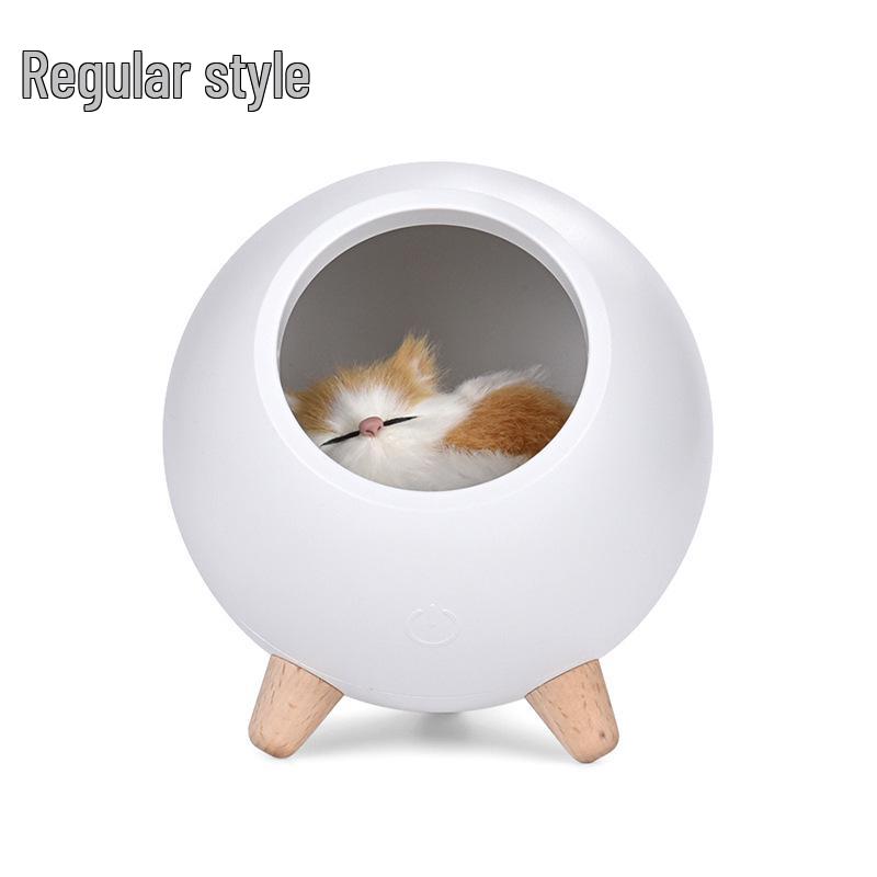 Kreatives Katze Atmosphäre Nachtlicht - USB Wiederaufladbar, Kinder Touch Nachttischlampe