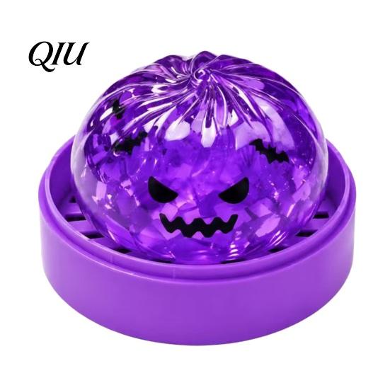 Portable Dumpling Toy Halloween Stress Relief with Steamer, Glitter Ball Fidget Party Favors Toy, Anxiety Relieving Steamed Bun Squeeze for