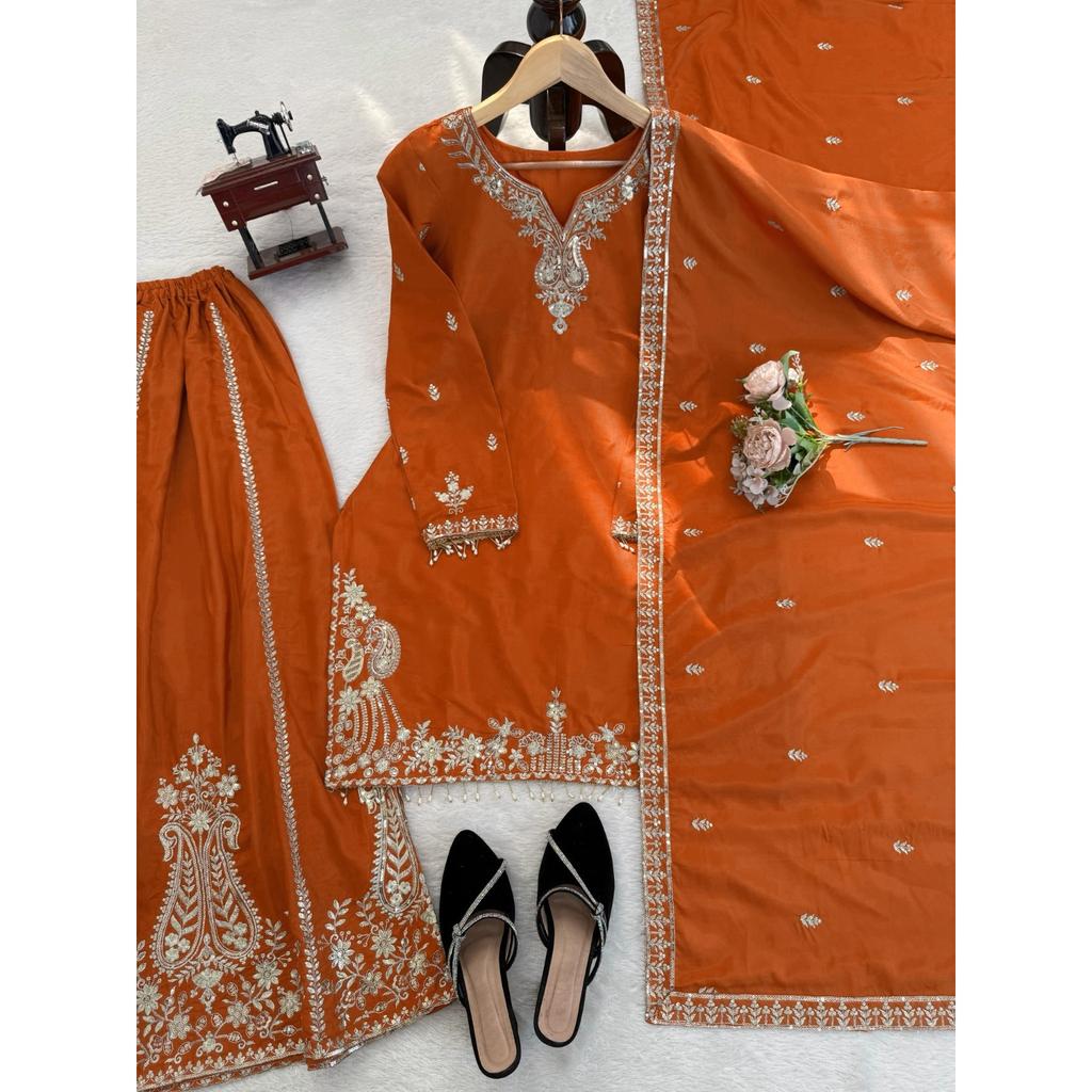 Designer Paksiatni Bollywood Ethnic Sharara Suit Indian Party Wear Salwar Kameez