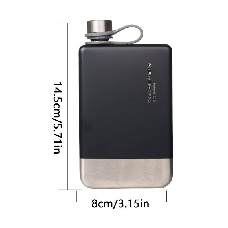 Platte Waterflessen Voor Reizen Lekvrij Compacte Waterfles Roestvrij Staal Herbruikbare Drankcontainers Voor Bier Dranken