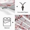 Three-Piece Pink Plum Blossom Brushed Duvet Cover Bedding Set - Custom Patterns Available