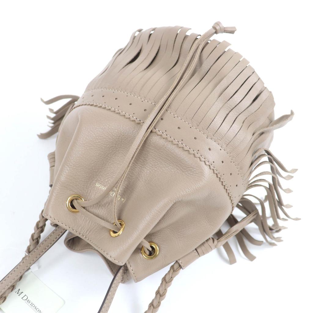 J&M Davidson Shoulder Bag CARNIVAL M 2WAY Handbag Beige Leather Women Used