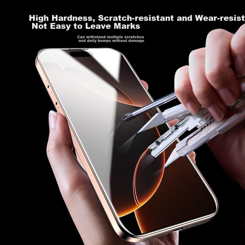2 Full-Screen HD Film Tempered Glass Screen Protector for IPhone 16 Pro, Full Coverage Anti-Dust Shatterproof for Apple 16 Pro Smartphone