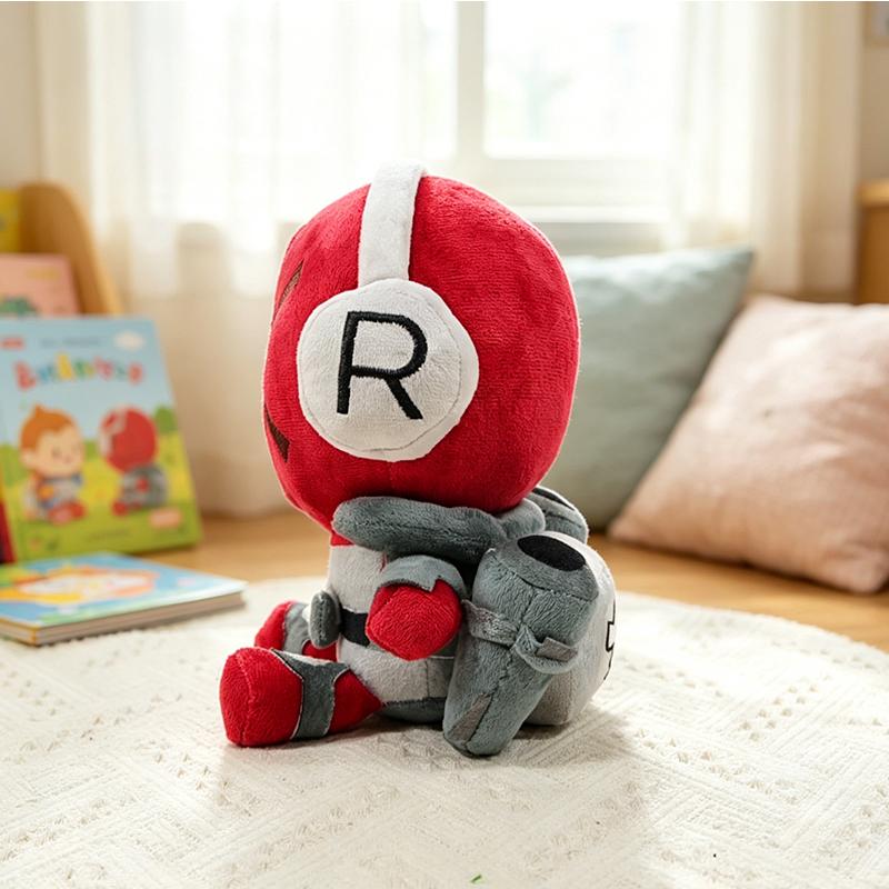 2 Pcs Cute Robot Plush Dolls Soft Stuffed Cartoon Figures Collectible Plushies Decorative Ornaments For Kids Birthday Holiday