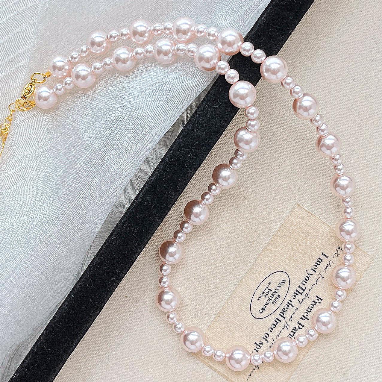 High Quality Highlight Manta Rose Shijia Pearl Gypsy Collarbone Chain Necklace For Women