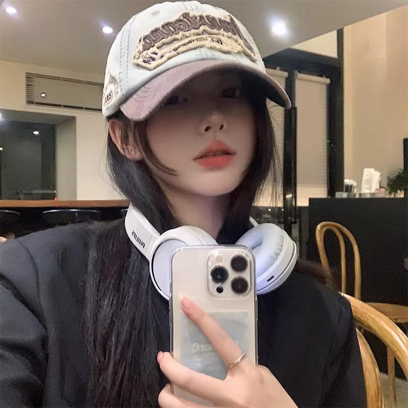 New Denim Patchwork Baseball Cap Fashion Letters Embroidery Long Brim Peaked Hat For Men Women Hip Hop Caps Streetwear