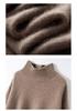 Women's 2025 Autumn/Winter Solid Color Cashmere Stand Collar Sweater - Thick, Loose, Fashionable, and Versatile Knitwear.