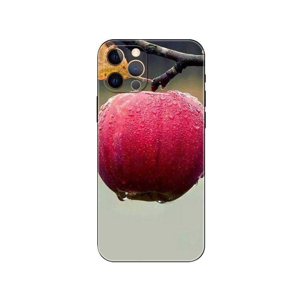 Green Fruit Cherry Lemon Phone Case for Iphone 5 5s 2020se 6 6s 7 8 Plus X 10 XR XS 11 12 13 Mini Pro MAX Black Tpu Back Cover