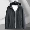 Men's Plus Size Stand Collar Jacket with Detachable Hood