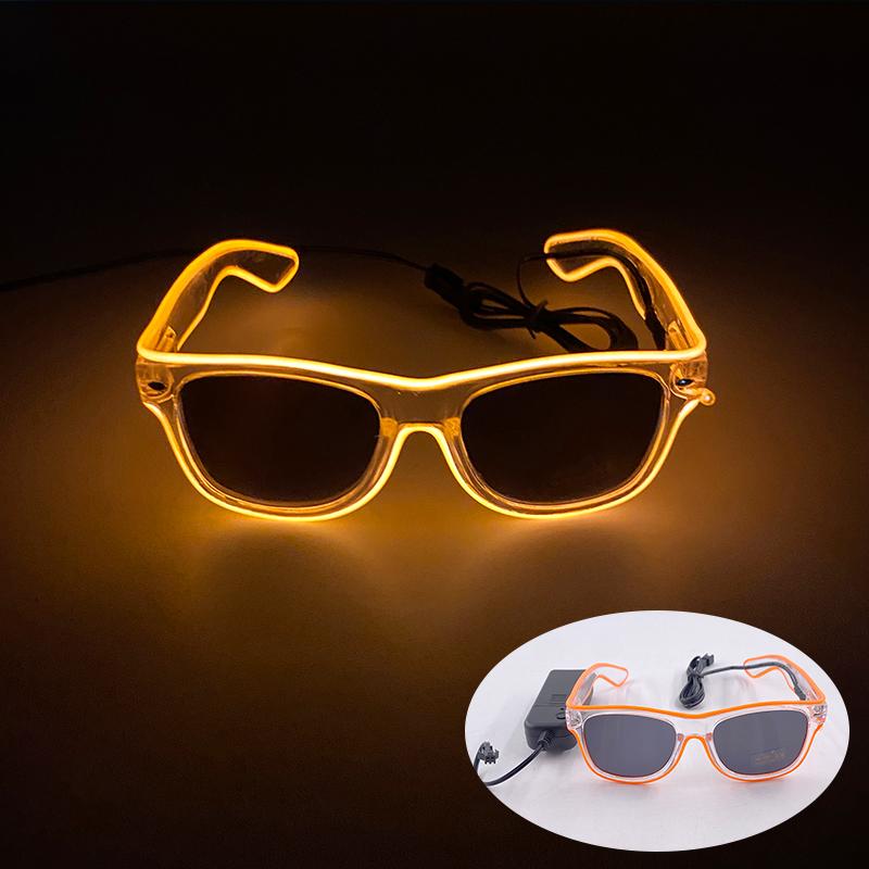 Hot Sale Luminous Neon Glasses With Lights LED Eyeglasses Bar Rave Parties Props Glowing Glasses Festival Club Supplies