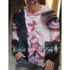 Men's Long-sleeved T-shirt 3D Printing Animation Pattern Printing Men's T-shirt Autumn Tops Casual T-shirt Pullover