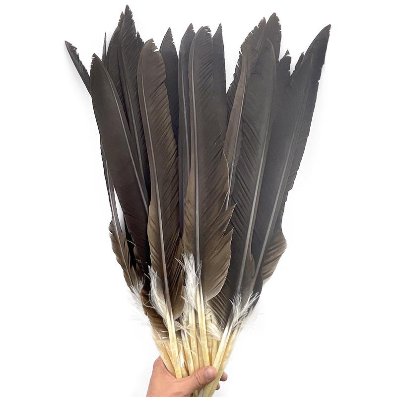 10Pcs/Lot Natural Eagle Feathers For Crafts 40-60Cm Long Black Big Birds Feather Party Accessories Carnival Holiday Decoration